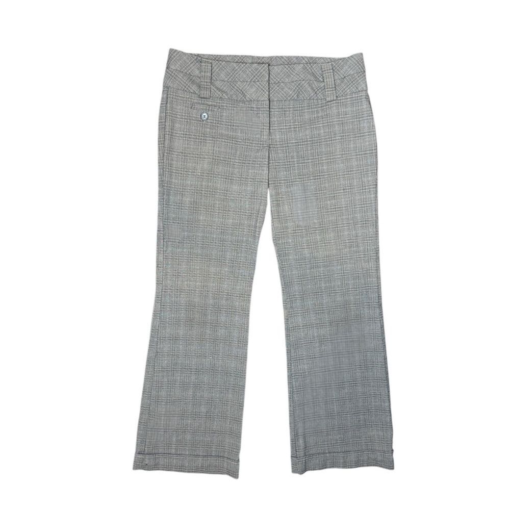 Y2K Charlotte Russe Gray Plaid Office Siren Trouser Wide Leg Pants Size 11